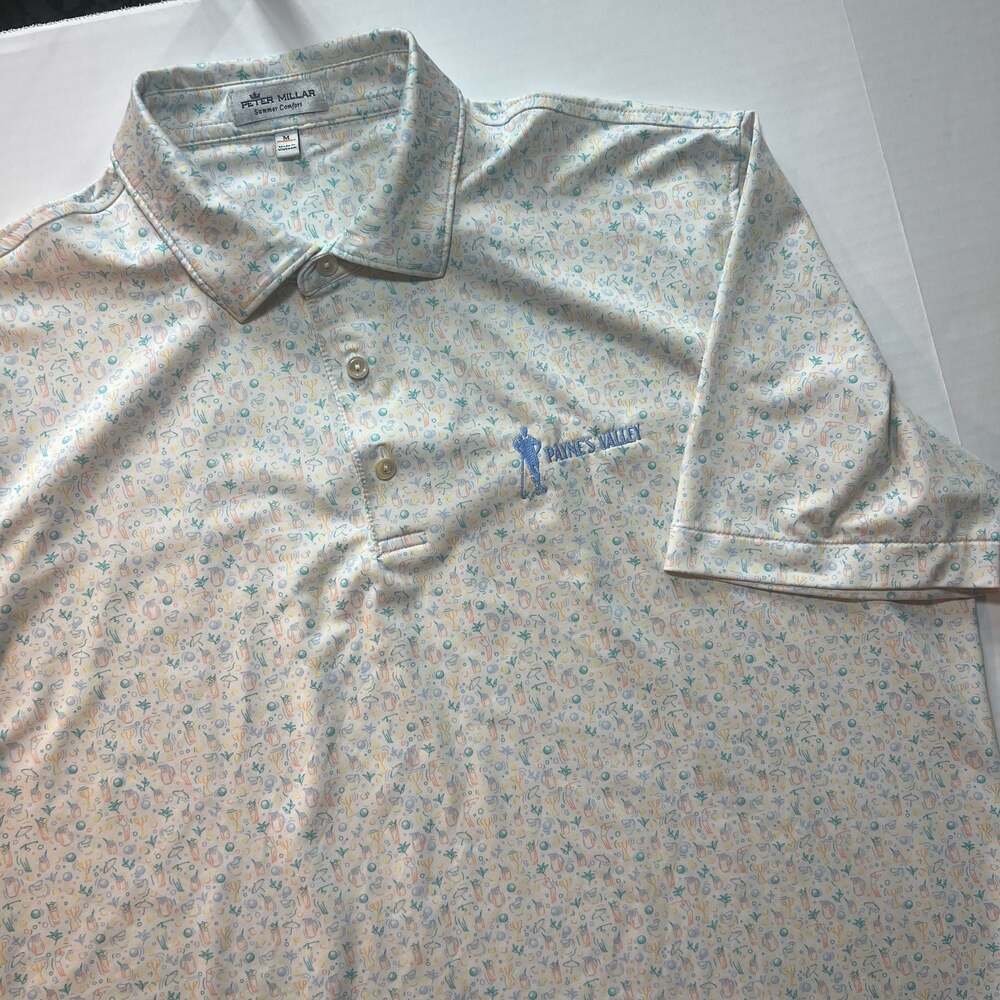 Peter Millar Summer Comfort Payne's Valley Golf Polo Shirt Size M